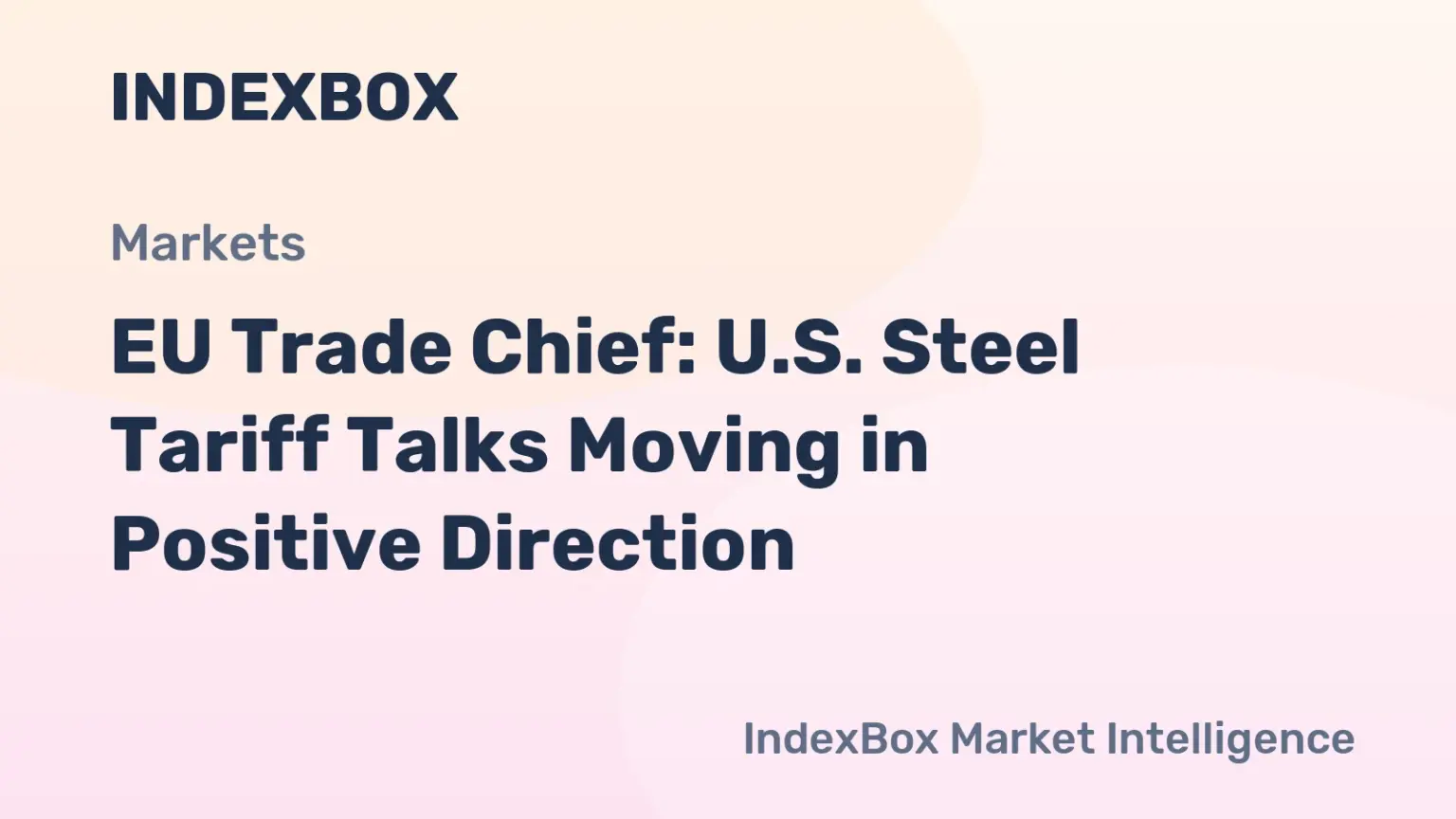 EU Seeks Progress on U.S. Steel Tariffs, Cooperation on Third-Country Overcapacity – News and Statistics EU Seeks Progress on U.S. Steel Tariffs, Cooperation on Third-Country Overcapacity - News and Statistics