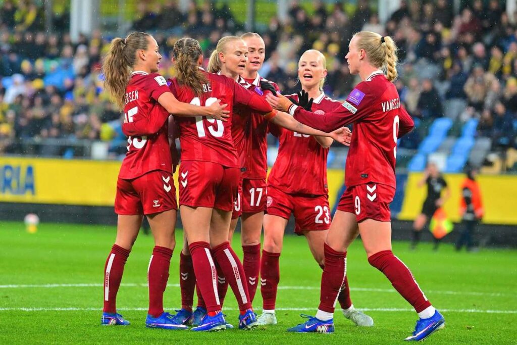 Denmark weather siege to claim first win in Sweden in 11 years with last-gasp winning goal