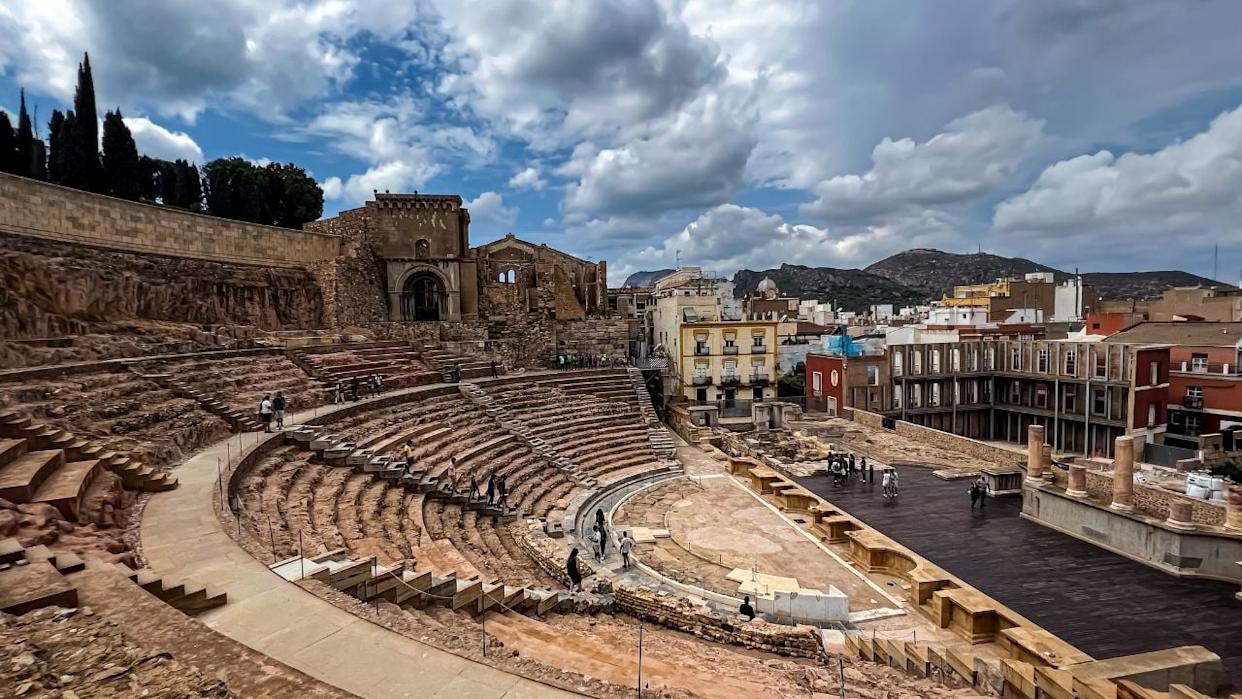 Ruins of the Roman Theatre in Cartagena, Spain