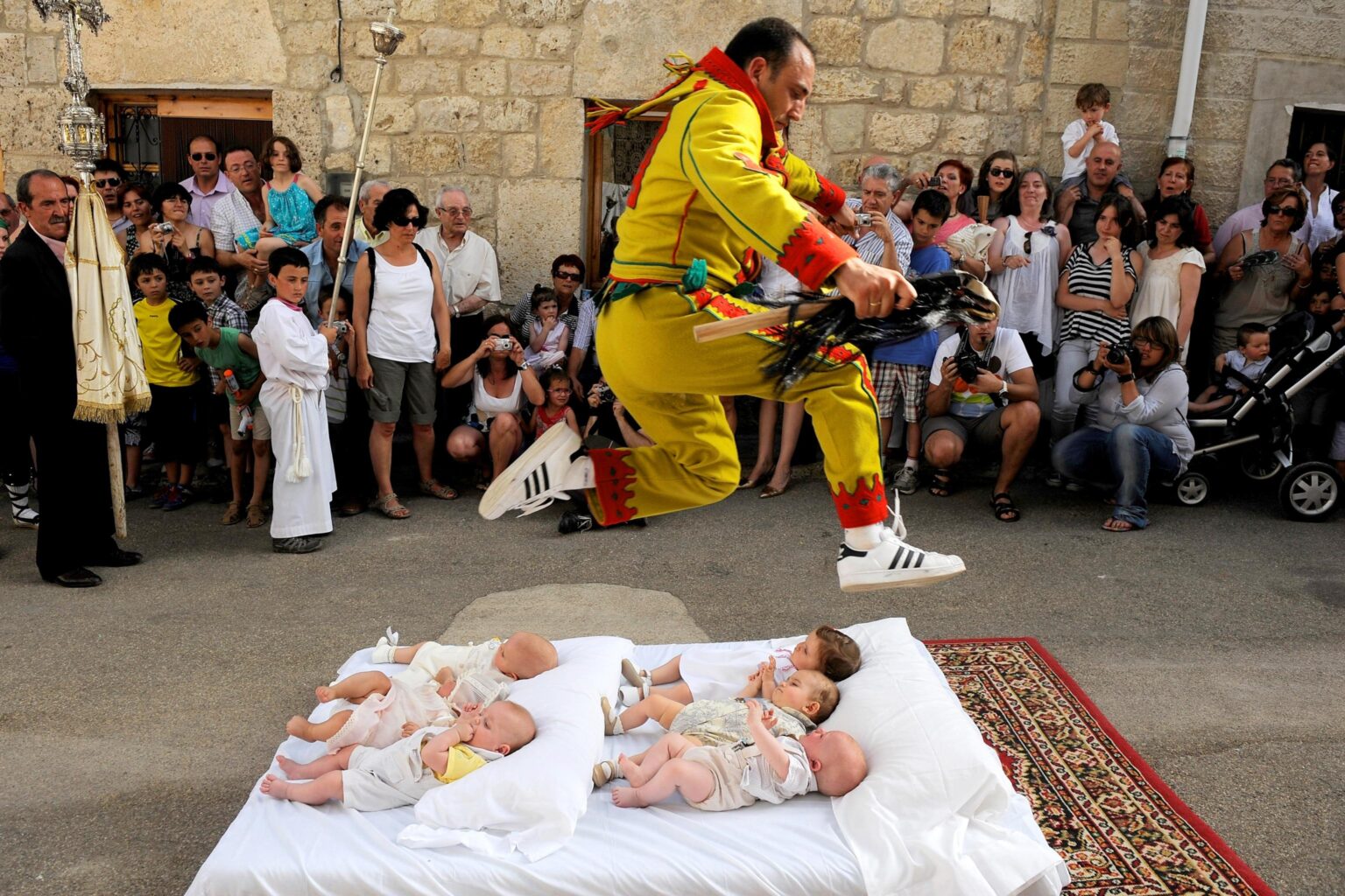 El Colacho, a traditional festival dating back to the 17th century where Spaniards jump over babies to celebrate the Catholic feast of Corpus Christi. (2008)