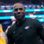 Apr 9, 2026; San Francisco, California, USA; Los Angeles Lakers forward LeBron James (23) walks off the court after the game against the Golden State Warriors at the Chase Center. Mandatory Credit: Cary Edmondson-Imagn Images