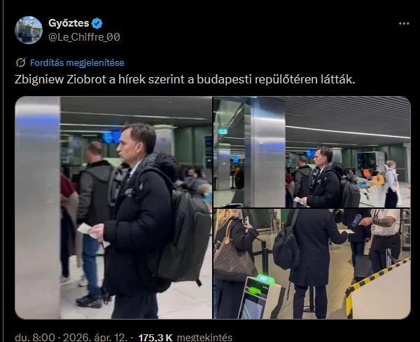 Zbigniew Zibriot spotted at the hungarian airport.