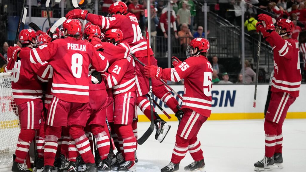 Wisconsin beats North Dakota 2-1 to reach its first Frozen Four final since 2010
