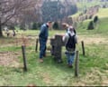 A memorial cross to Jack Eaton and fellow pupils who died on the hike overlooking Hofsgrund