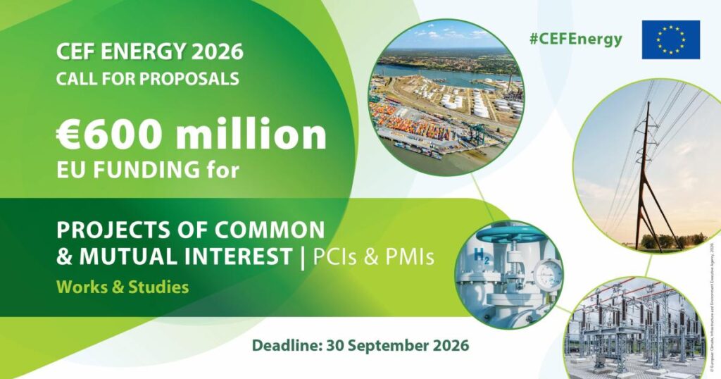 CEF Energy launches €600 million call for energy infrastructure projects