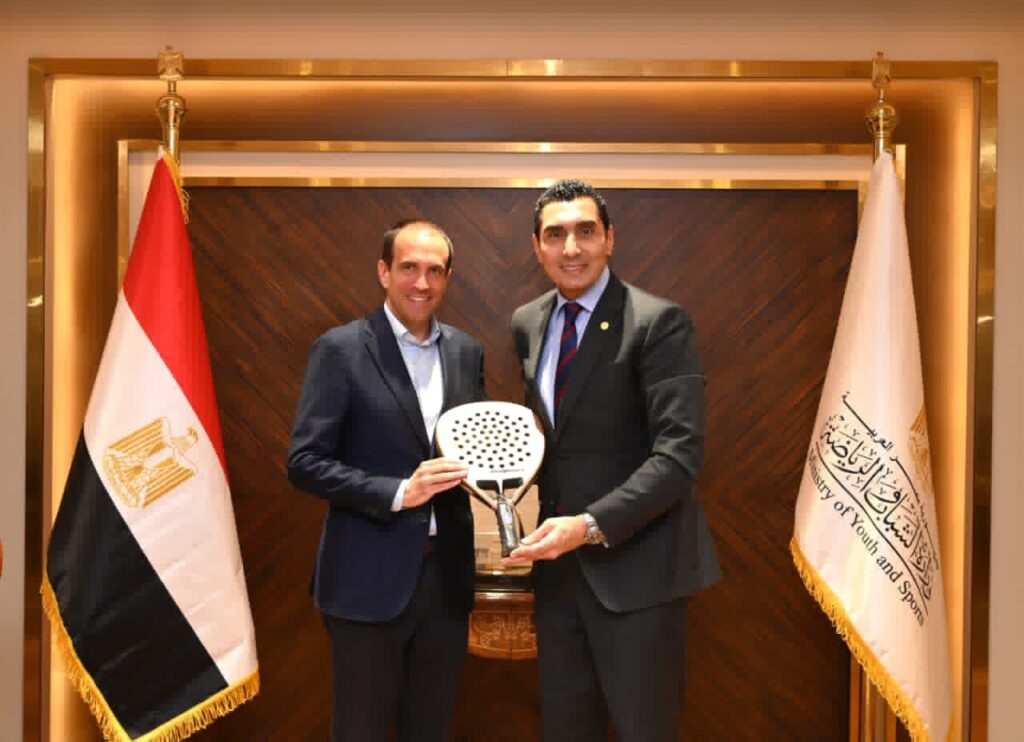 FIP President Luigi Carraro meets Egyptian Minister for Sport Gohar Nabil. Official: Egypt to host the FIP Africa Padel Cup and FIP Junior Africa Padel Cup in 2027
