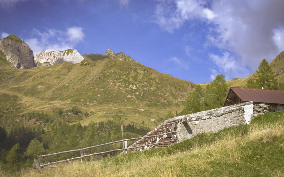 Casera Fleon Di Sotta on a sunny day against a blue sky 