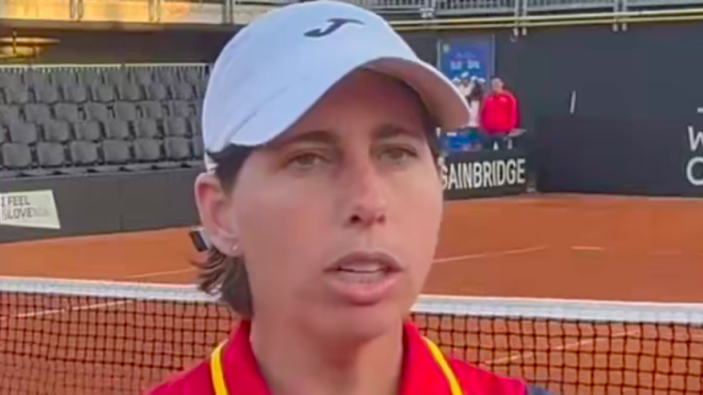 Carla Suárez approves the court in Slovenia: "If we had played in Spain, we would probably have chosen very similar conditions." Source: RFET