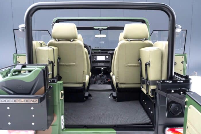 EMC's One-Off 1991 NATO Camo G-Wagen Wolf interior from rear view