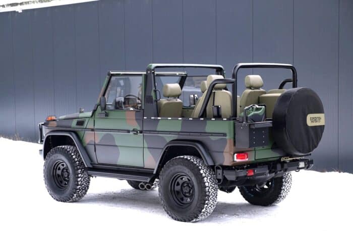 EMC's One-Off 1991 NATO Camo G-Wagen Wolf rear view