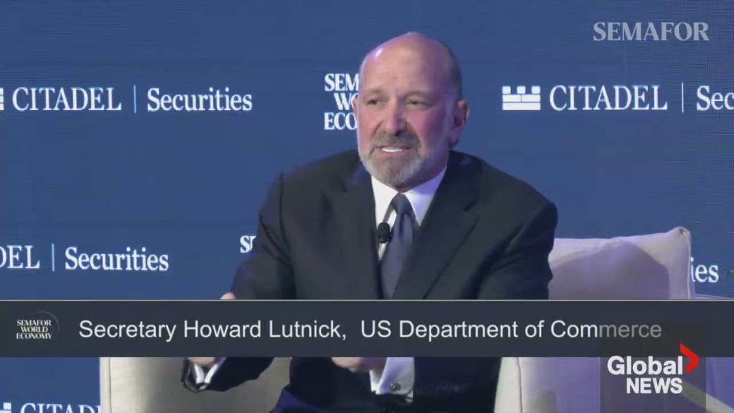 Click to play video: 'Lutnick says Trump thinks CUSMA is ‘bad deal’; slams Carney for trade deal with China'