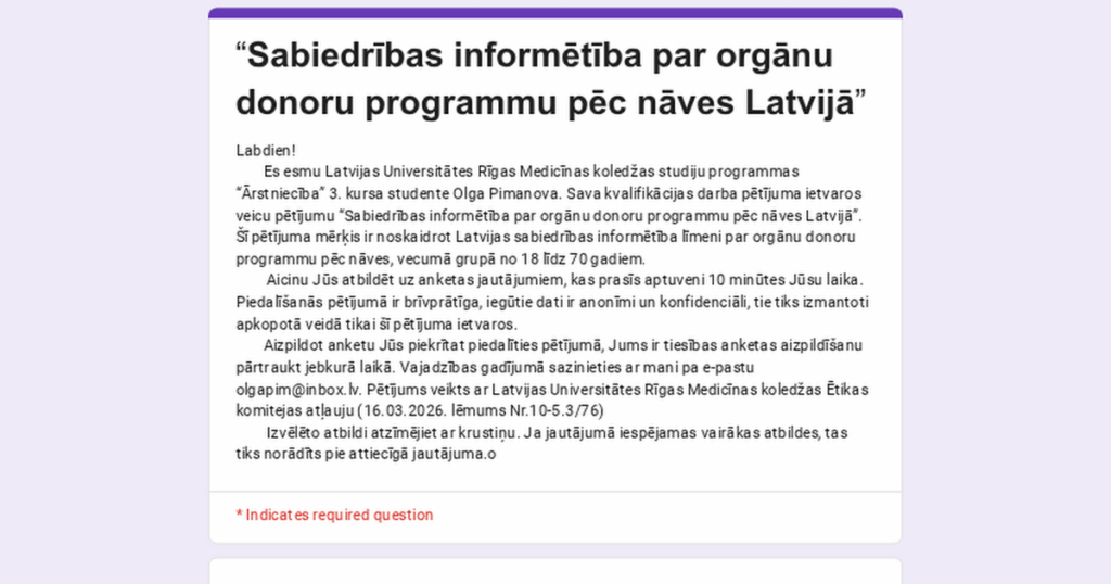 Latvian organ donors Latvian organ donors