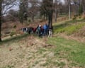 Relatives and Hofsgrund villagers retrace the boys' footsteps on the Schauinsland mountain