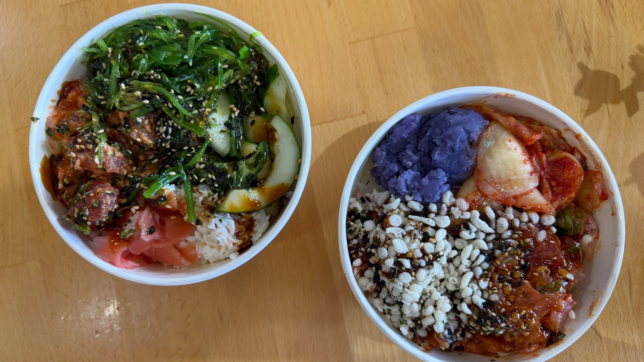 Poke bowls, like these ones, are a large part of the menu at Poke for the People.