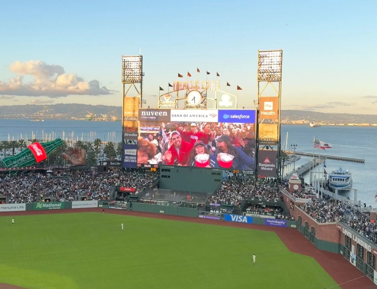 Students brought the energy to Oracle Park on Stanford Night An image of Oracle Park