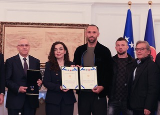 President of Kosovo Vjosa Osmani awards Medal of Merits to national stars