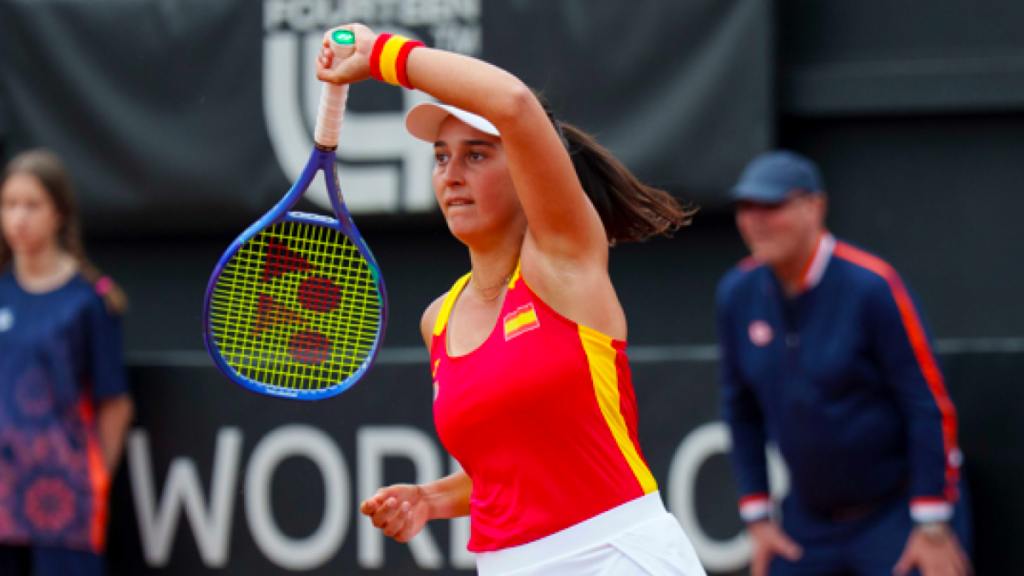 Leyre Romero can't beat Erjavec, and Slovenia levels the tie. Source: RFET