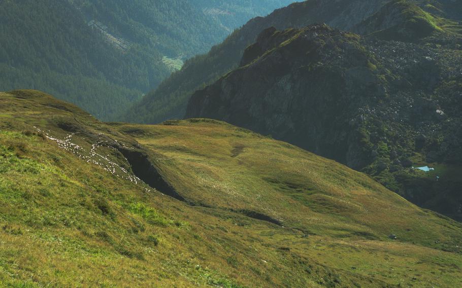 View of the green hills on the mountains on the MADE Trek.