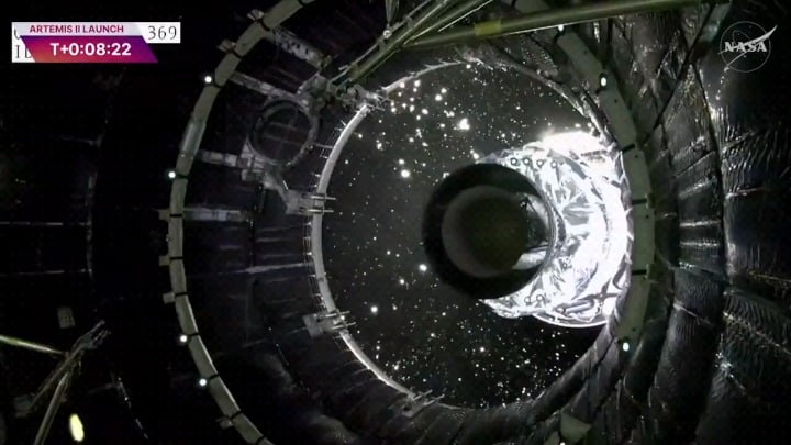 Core stage separation of Artemis II. Godspeed!