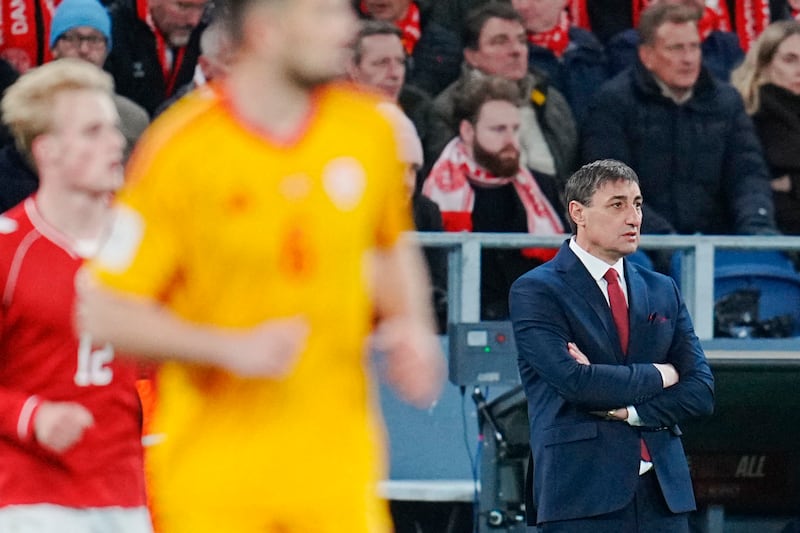 Go to the Aviva Stadium on Tuesday to see North Macedonia head coach Goce Sedloski in person. Photograph: Liselotte Sabroe/Ritzau Scanpix/AFP via Getty Images