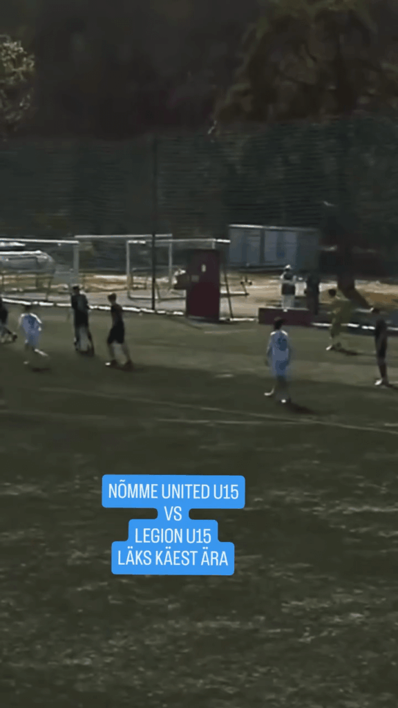 Legion's young footballers were violent, sometimes kicking and punching. One Nõmme United player was hit in plaster