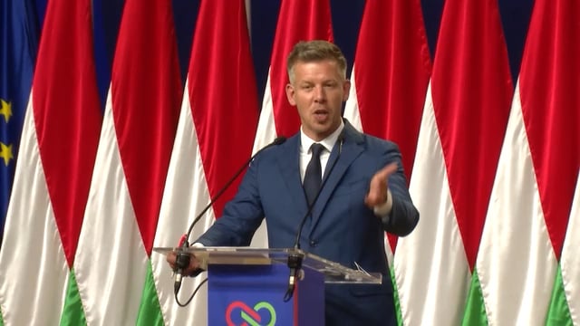 Statement by Peter Magjar. He told the Serbian people to draw strength from yesterday's elections in Hungary.