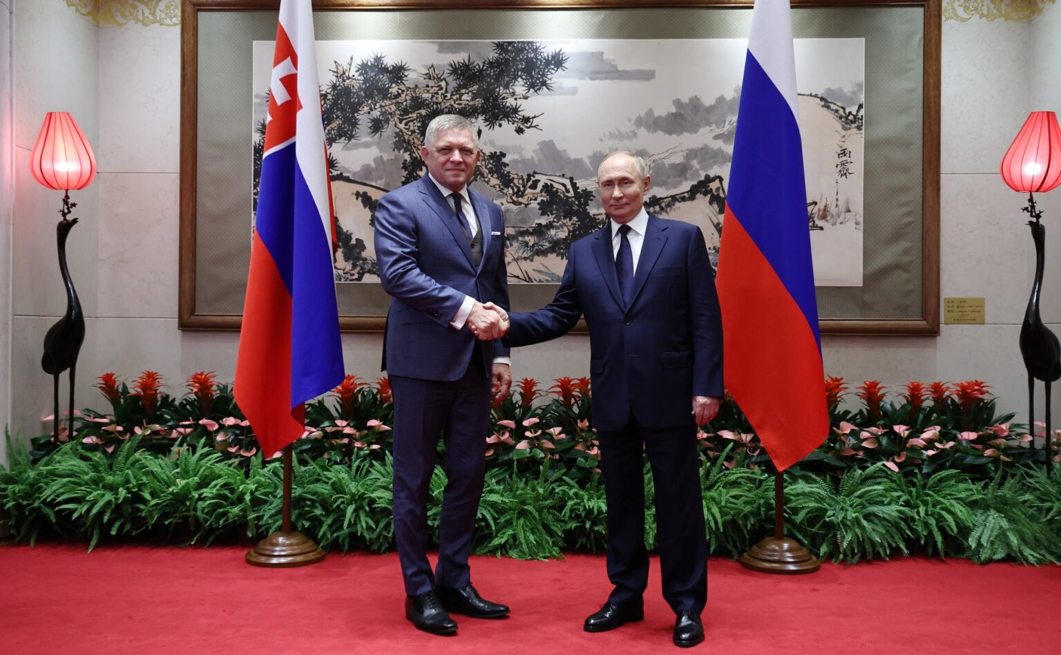 Robert Fico meeting Russian president Vladimir Putin in Beijing, China, on 2 September 2025. Licensed under CC BY 4.0.