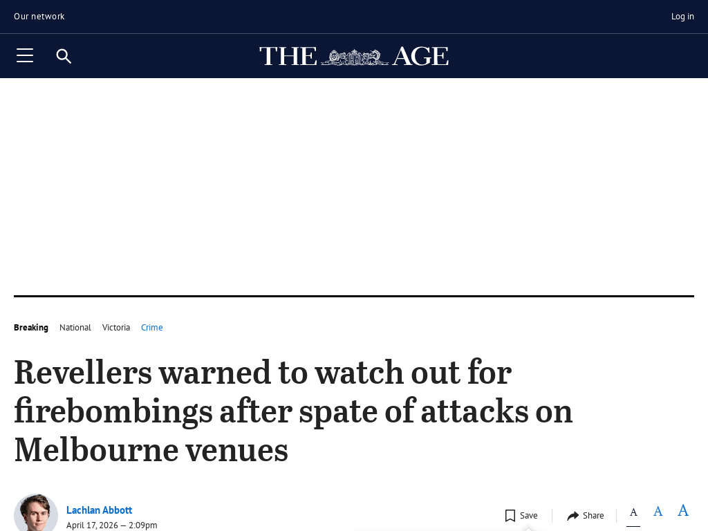 Revellers warned to watch out for firebombings after spate of attacks on Melbourne venues