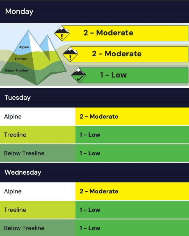The forecast on the day of the Rogers Pass avalanche. | Image: Avalanche Canada