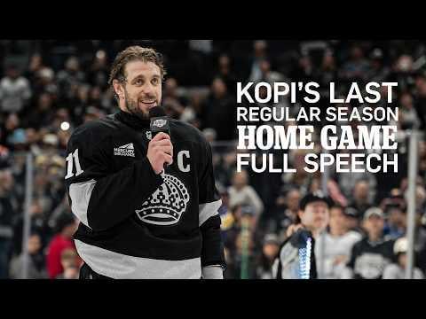 Anže Kopitar addressed the LA Kings Crowd following his Final Regular Season Home Game 🖤