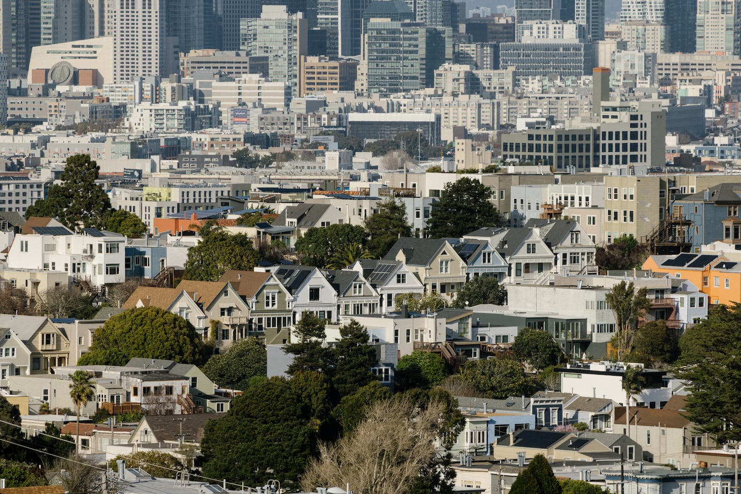 Homes in San Francisco on March 7, 2024.