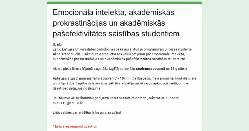 A survey of academic procrastination A survey of academic procrastination
