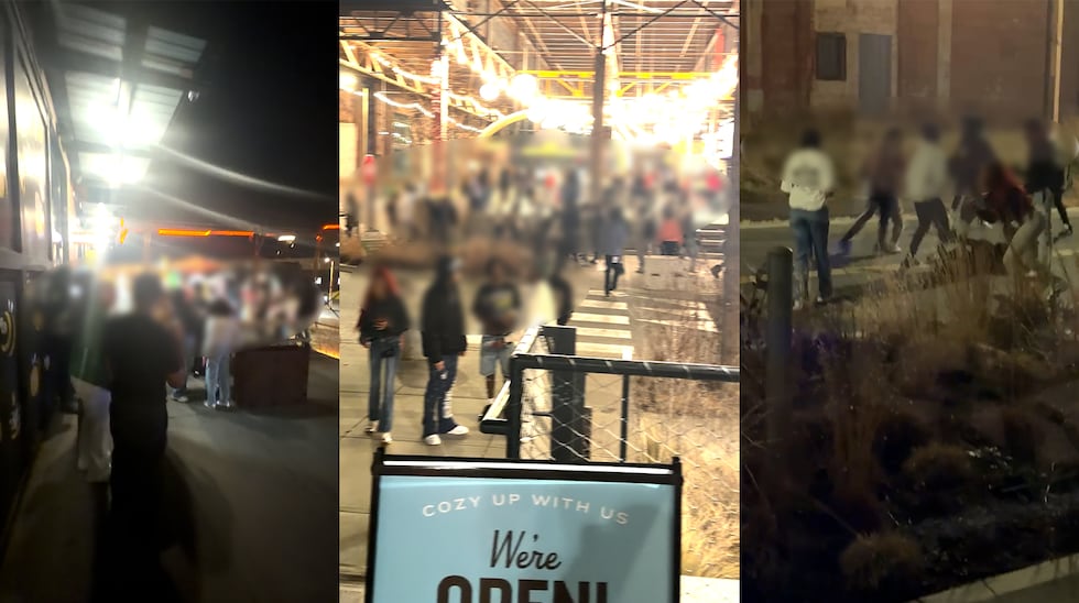On Saturday, Feb. 21, a new video showed a large crowd of teenagers at Camp North End.
