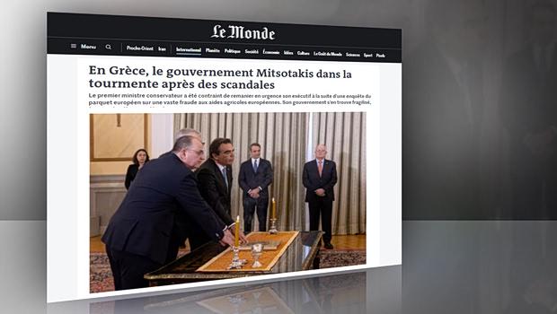 Le Monde: Conservative Greek government rocked by scandals - Emergency restructuring