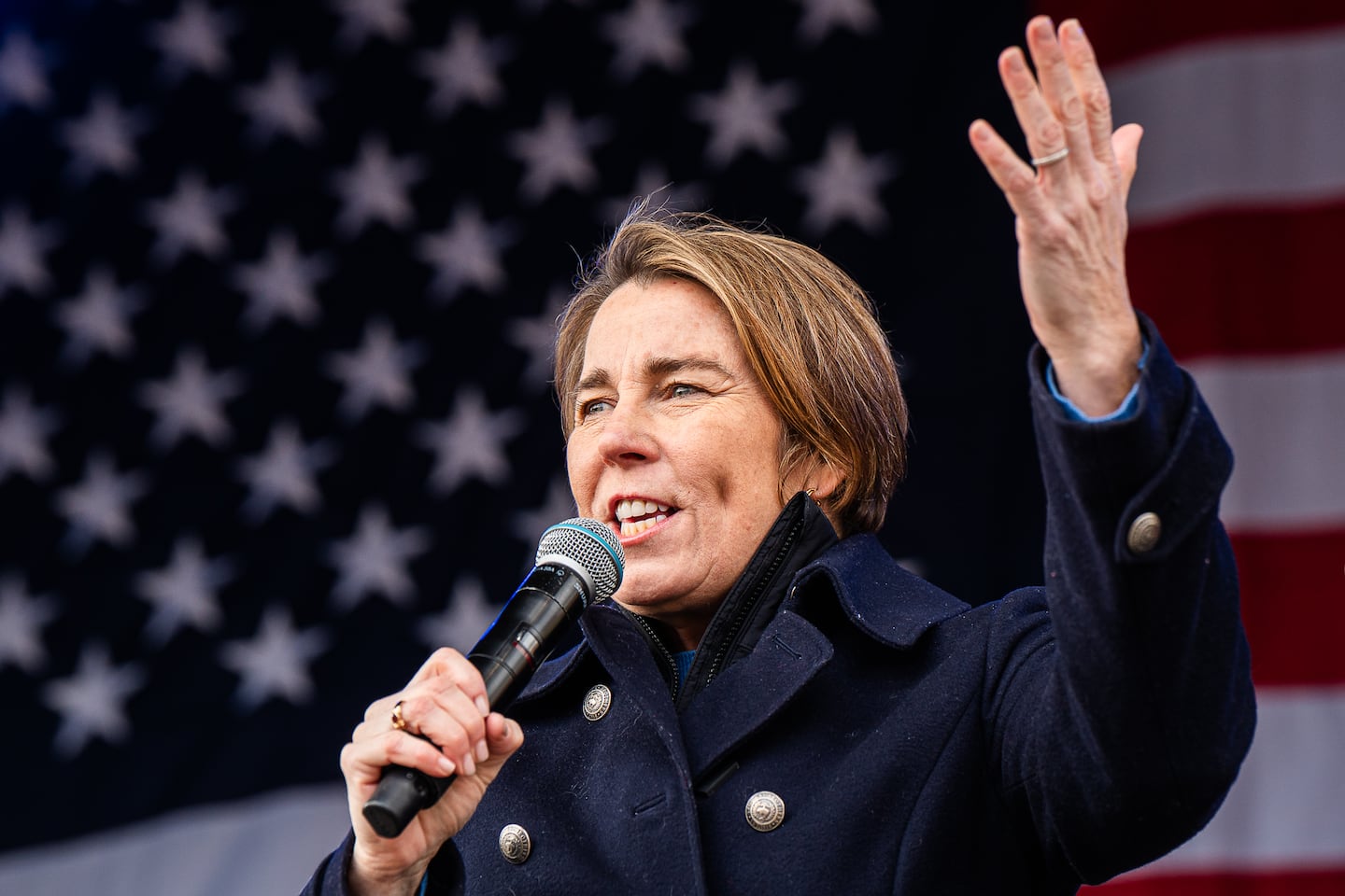 Governor Maura Healey said she supports building nuclear plants.
