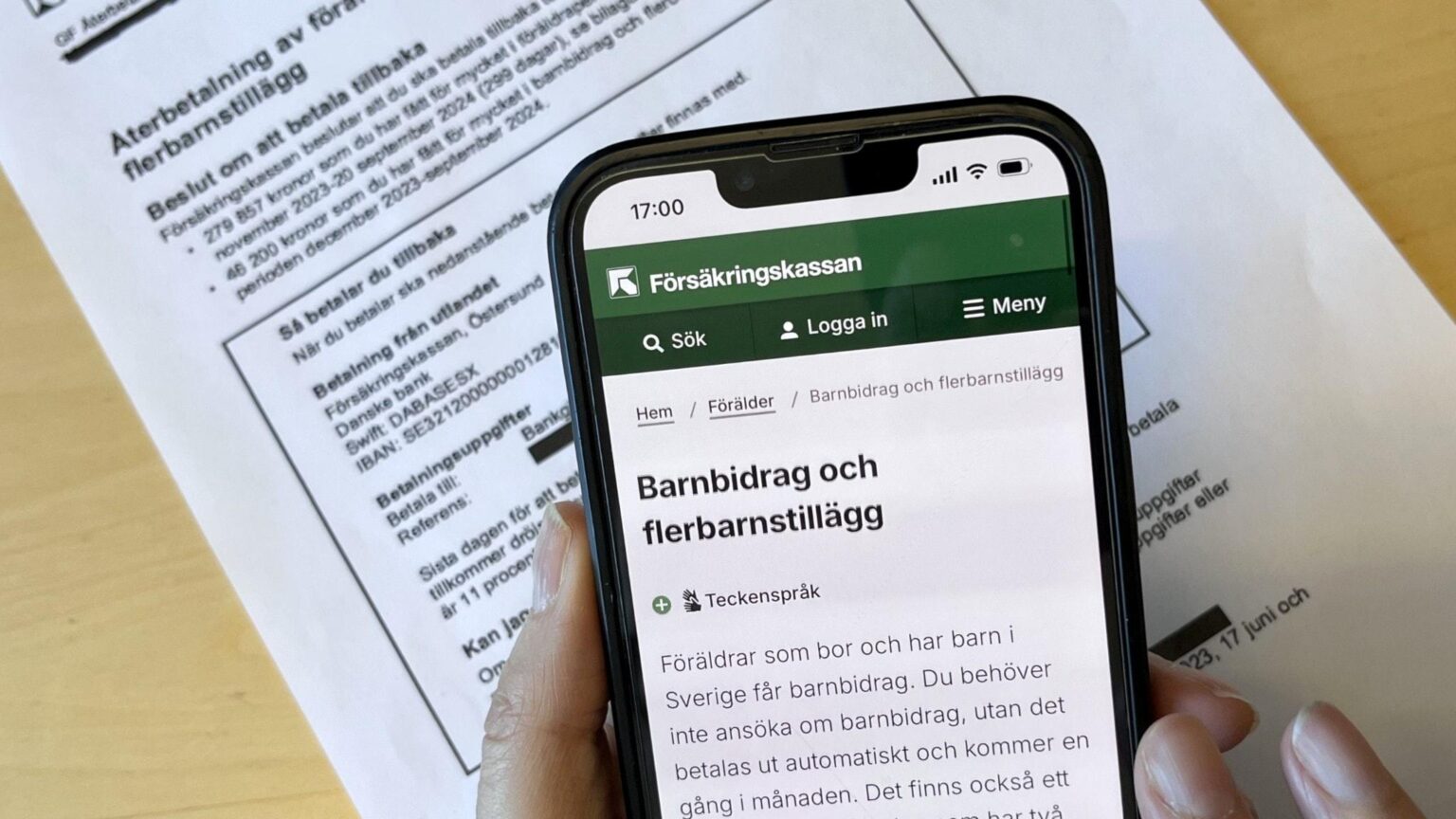 More child support is required to be paid back – the families live abroad