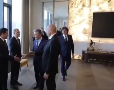 The President of Azerbaijan, Georgia’s so-called "Prime Minister" (circled), and Bidzina Ivanishvili, who holds no official government position