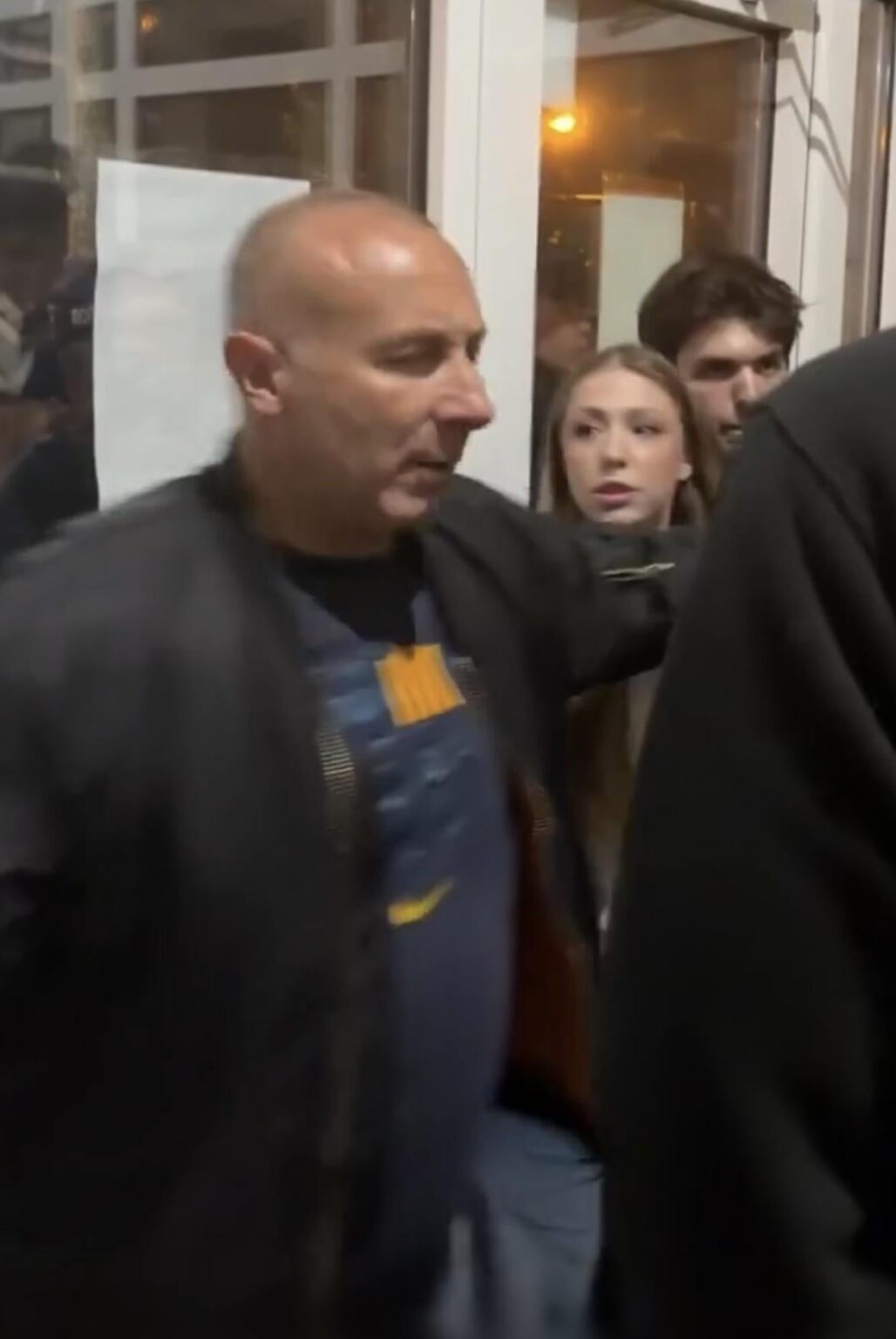 Cop trash that broke the window of the medical school dean's office