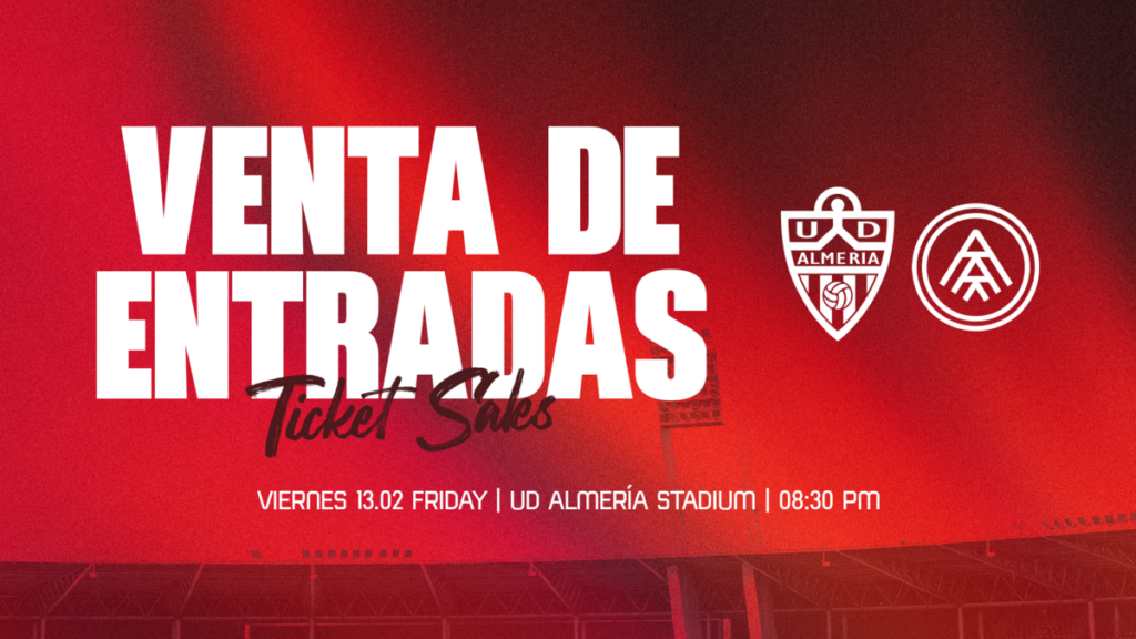 Tickets on sale for UD Almería vs FC Andorra | UD Almeria