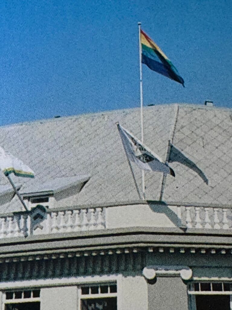 Iceland flying the queer flag in 1986