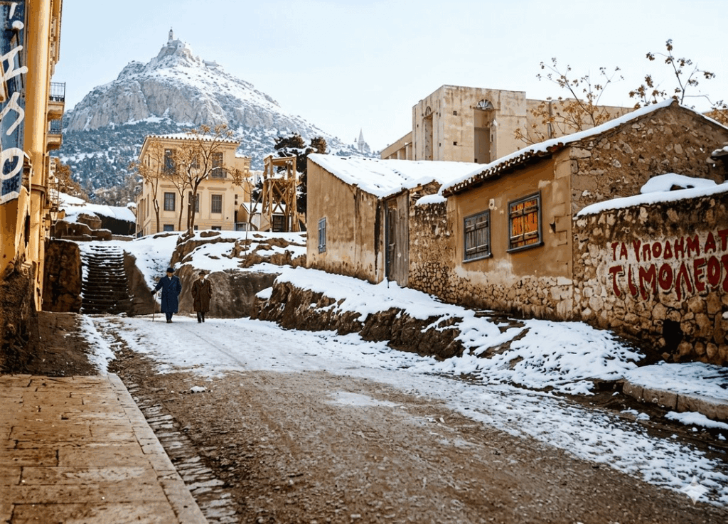 Athens, Before and After (corner of Lycabettus and Skoufa)