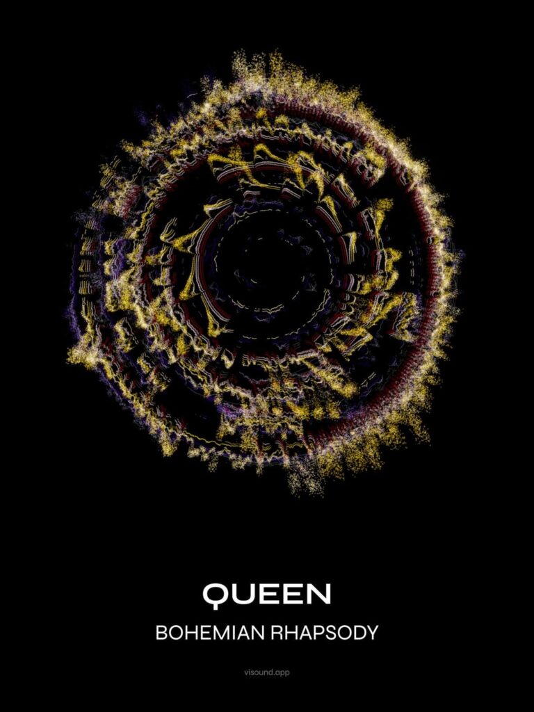 [OC] Music frequency spectrum particle visualizer