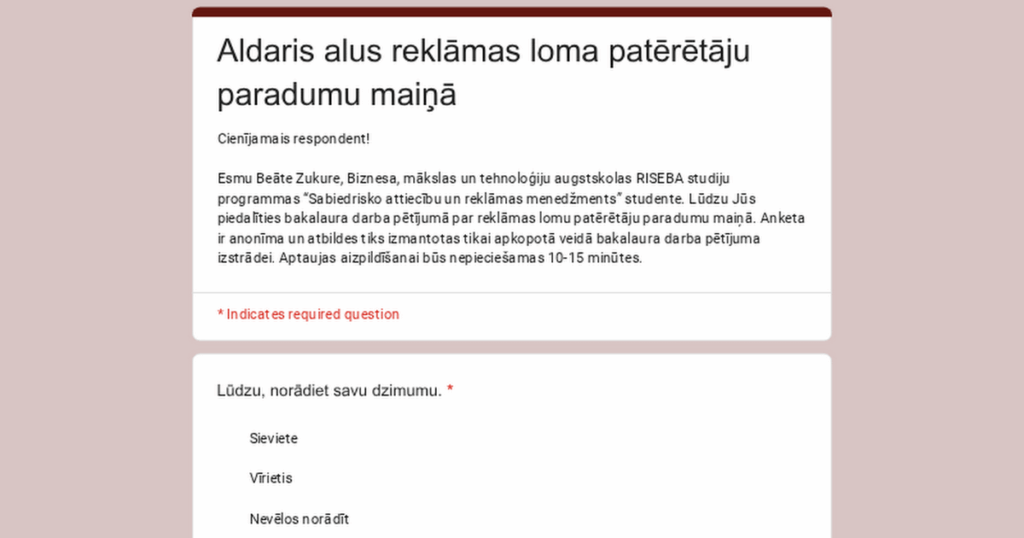 Bachelor thesis questionnaire Bachelor thesis questionnaire