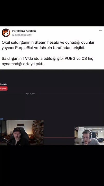 The school shooter's steam account and the games he played were accessed by publishers PuroleBixi and Jahrein. It turned out that the attacker did not play PUBG or CS at all, as claimed on TV.