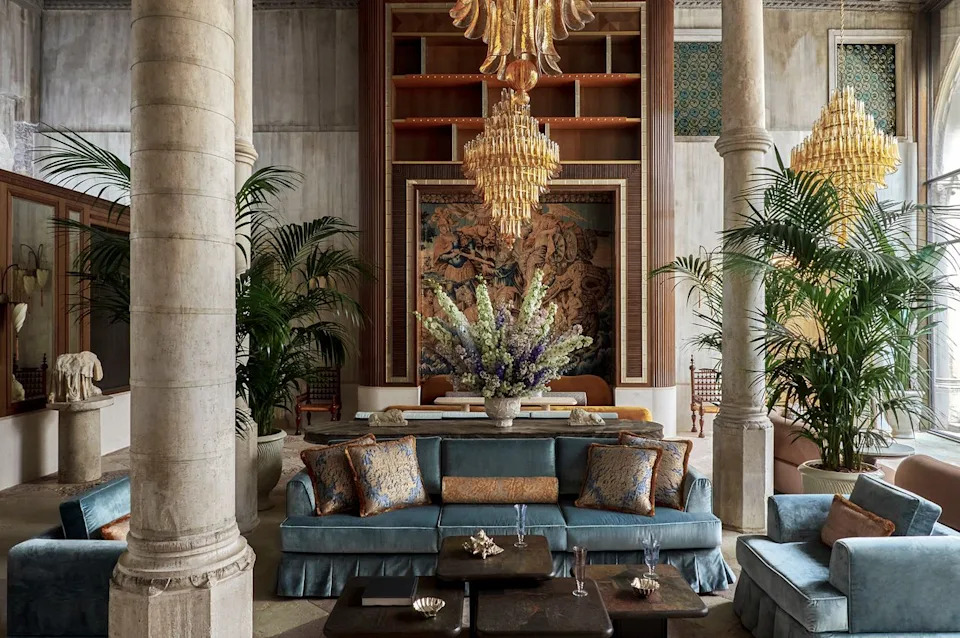Interior of the hotel lobby.Credit: Giulio Ghirardi/Orient Express Venezia