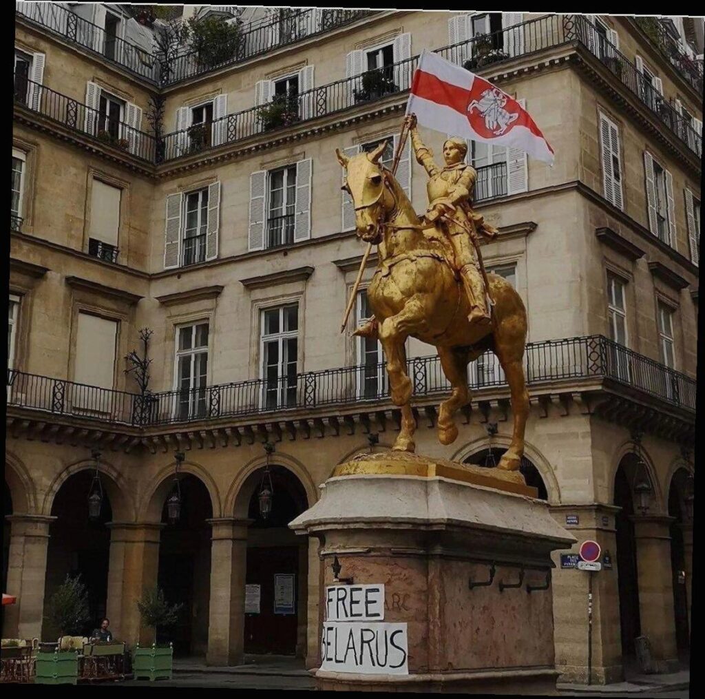 The statue of Joan of Arc in Paris