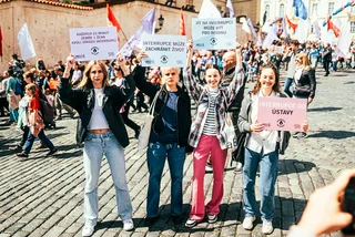Abortion rights activities in Czechia. Photo via Amnesty International/Facebook