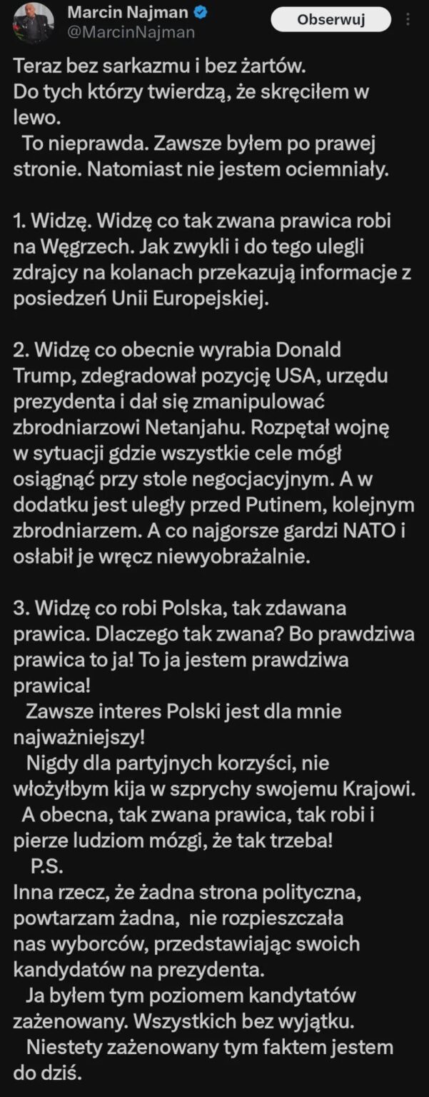 It's hard to believe, a voice of reason from this gentleman.