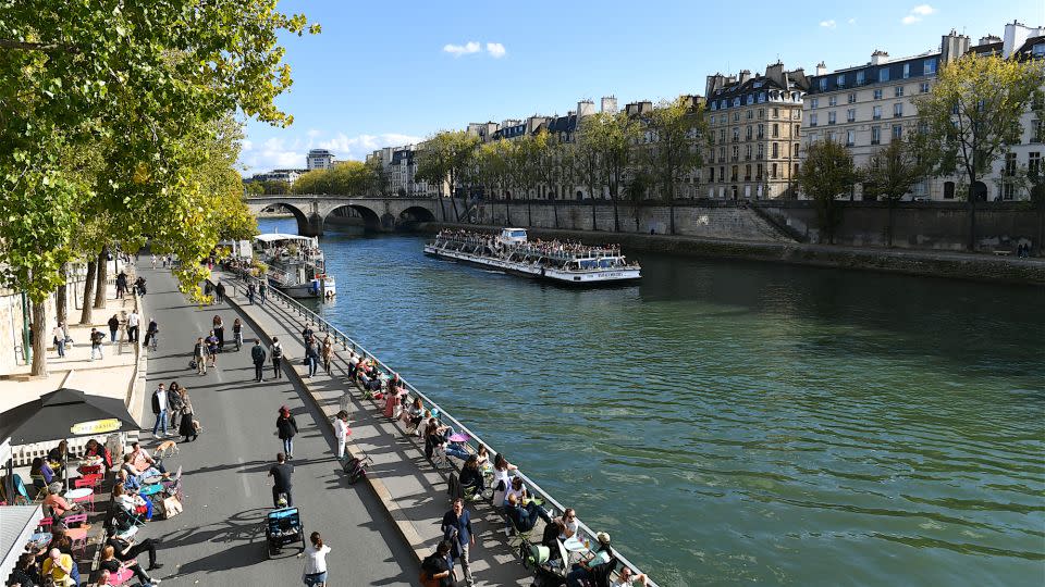 Anne Hidalgo was behind a clean-up operation to make the Seine swimmable in time for the Paris Olympics in 2024. - Olivier Dijiann/iStock Editorial/Getty Images