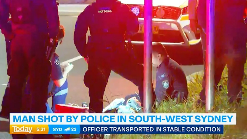 Police at a crime scene